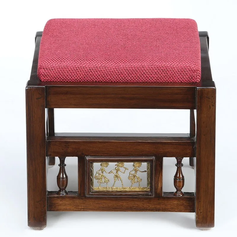 Coco Teak Wood Pouffe media 3