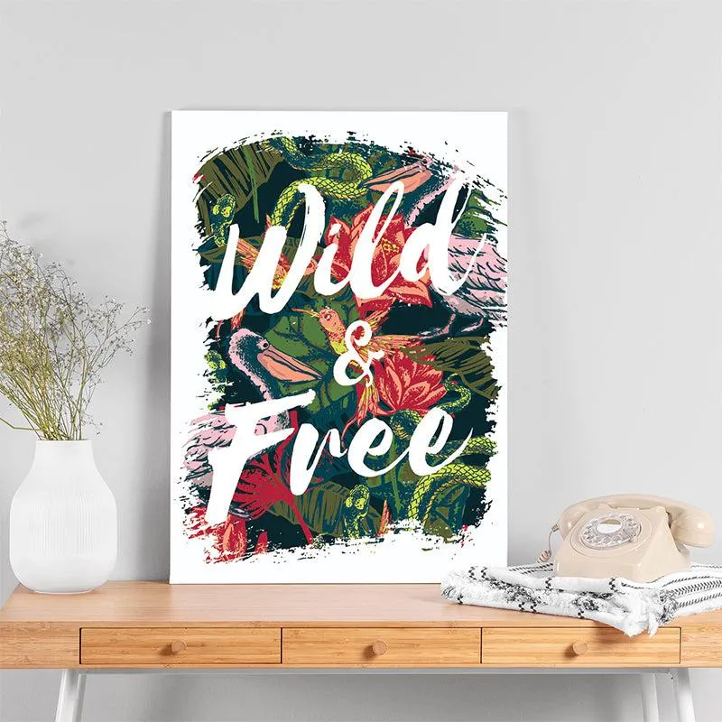 Wild & Free Brushstroke Canvas Wall Art media 2