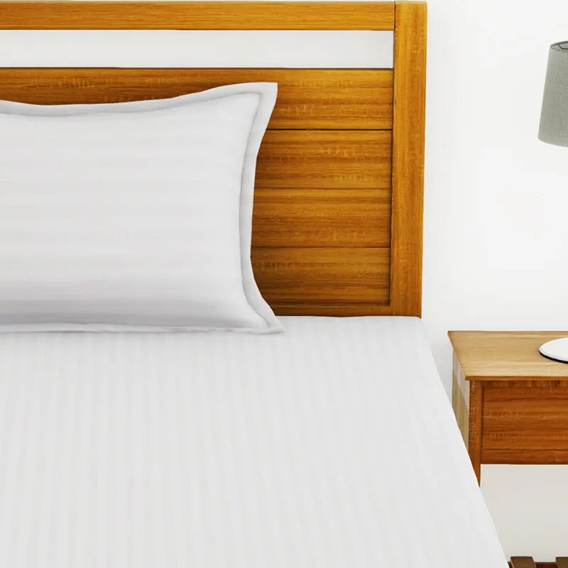 Hilton Cotton Bedsheet (White) - 210 TC media 4
