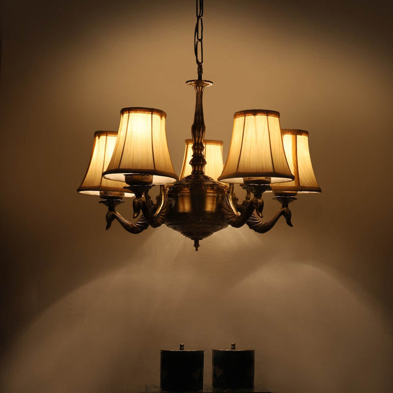 Amsu Conical Golden Antique Ceiling Lamp