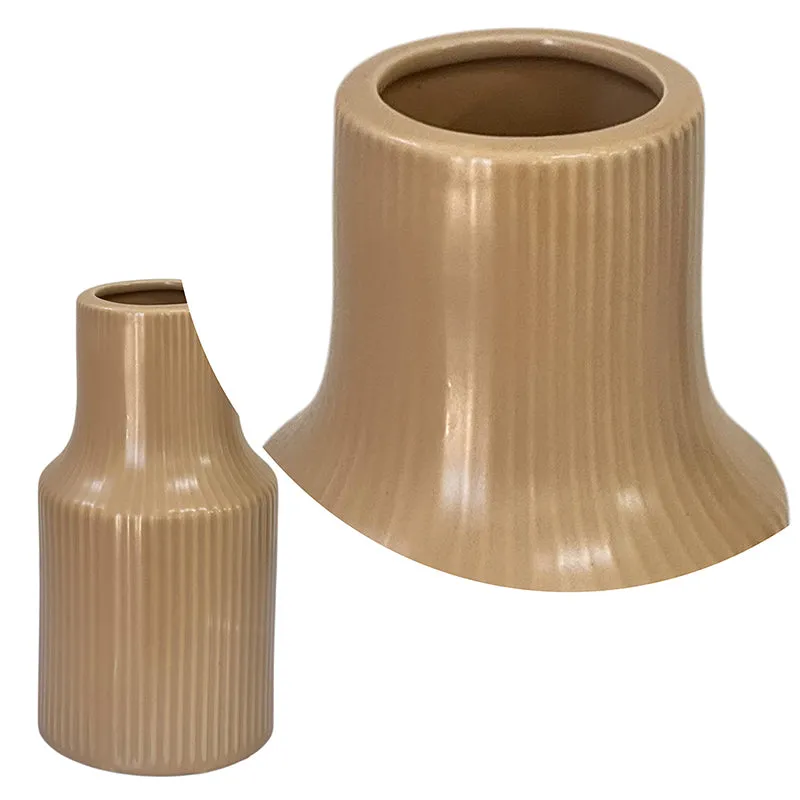 Petal Prose Ceramic Vase - Coffee media 4