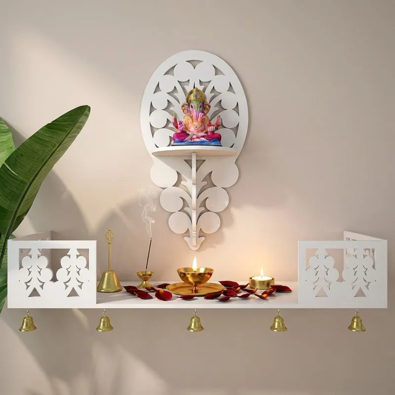 Serenity Shrine Mandir with Shelf media 1