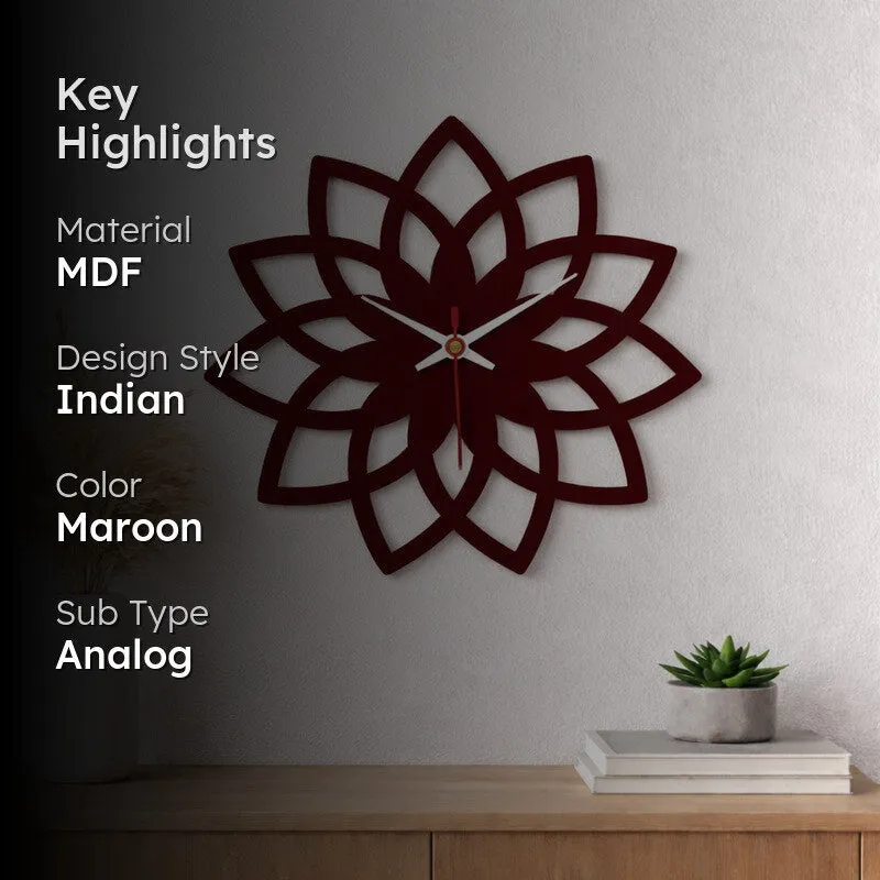 Blossom Frame Wooden Wall Clock media 2