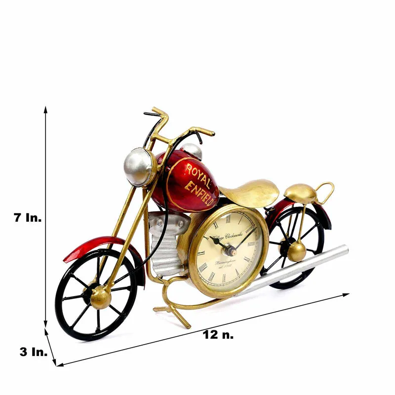 Vintage Motorcycle Showpiece with Clock media 7