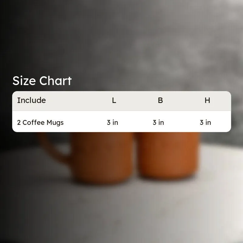 Sediment Terracotta Coffee Mug (440 mL Each) - Set Of Two media 10