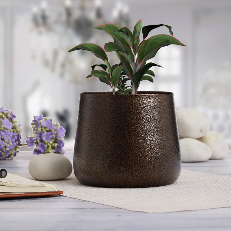 Nita Handcrafted Planter - Brown media 8