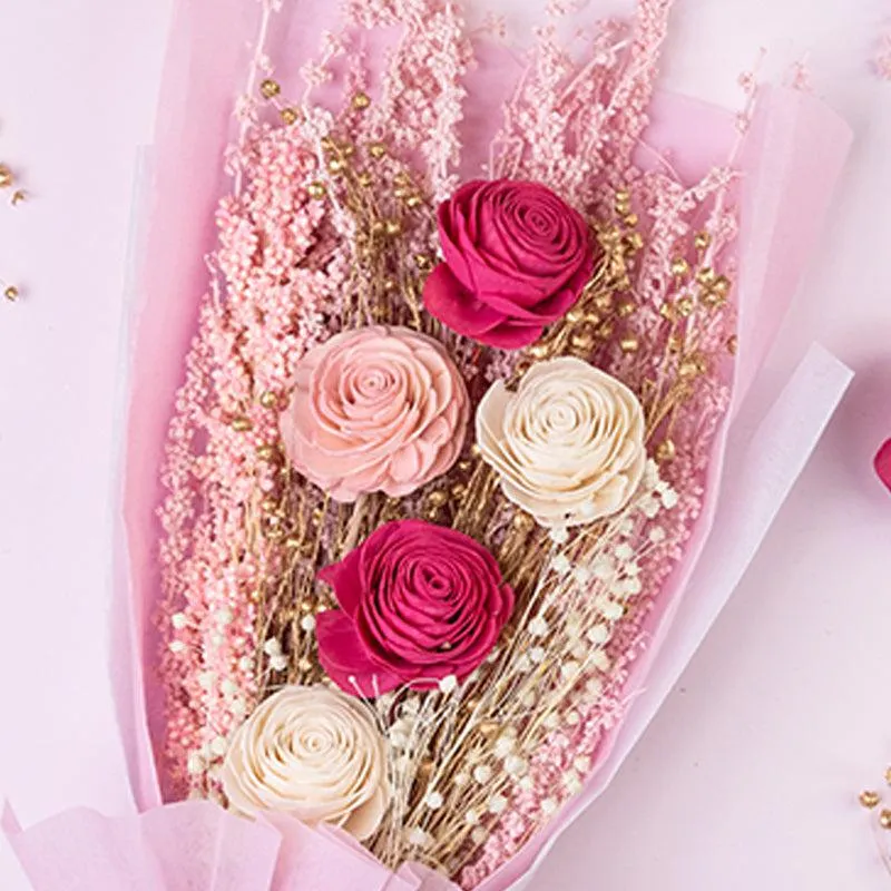 Timeless Fuschia Bloom Naturally Dried Boquet Box media 4