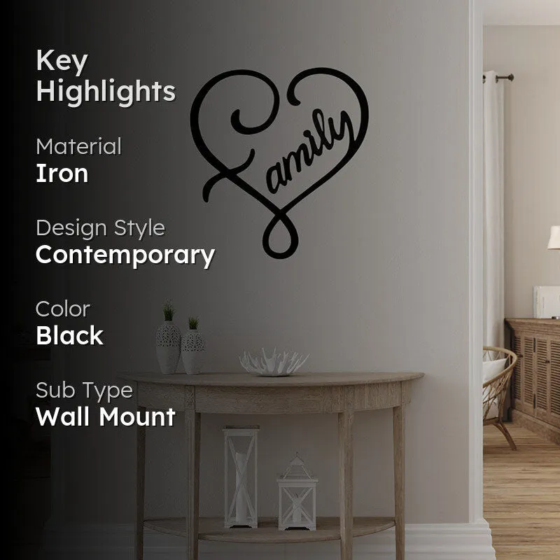 Family Black Iron Wall Accent media 2