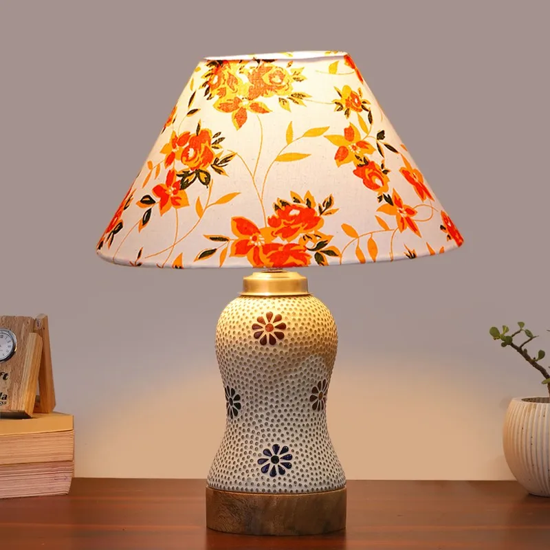 Espera Fleur Cone Wooden Table Lamp - Multicolor media 3