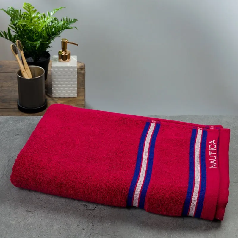 Nautica Dove Dual Down Bath Towel - Red media 4