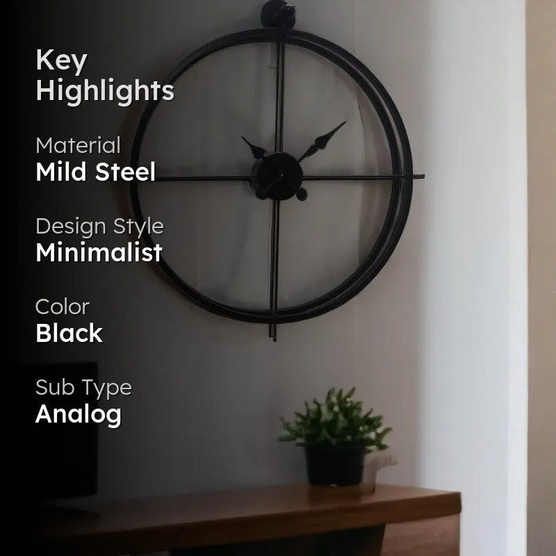 Chime Silent Wall Clock - Black media 2