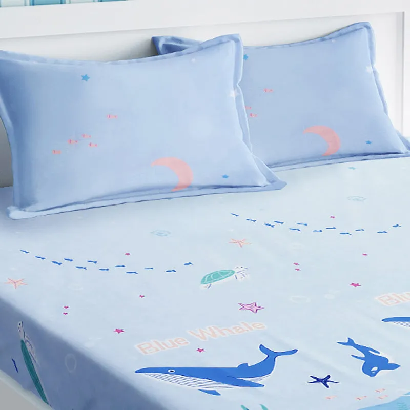 Whale Dreams Kids Cotton Bedsheet - 210 TC media 3