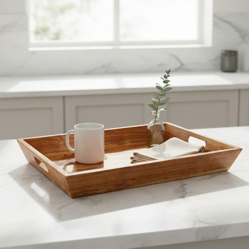 Ornara Pattern Print Wooden Serving Tray