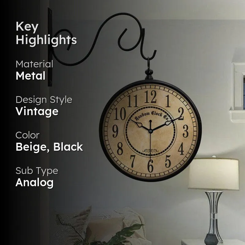 Appleton Double Sided Vintage Station Clock media 2