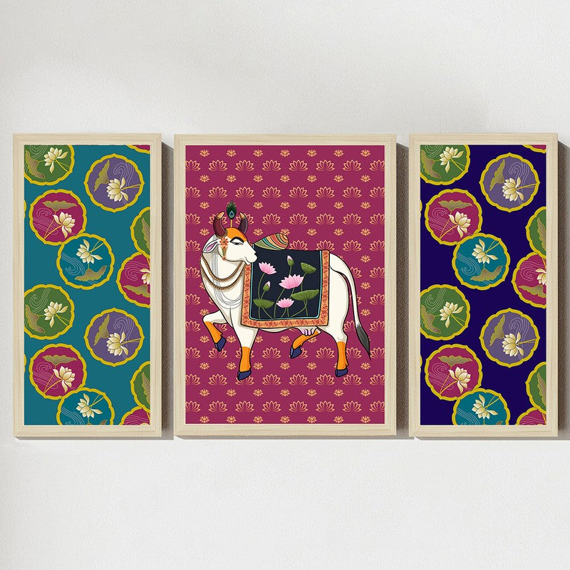 Desi Canvas Wall Art - Set of Three media 5