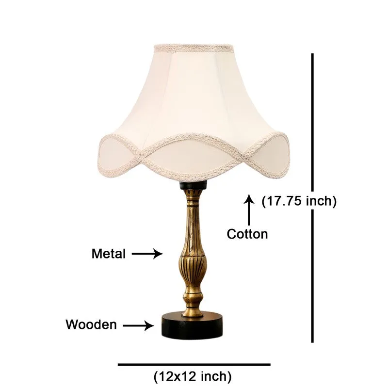 Aurelo Elro Wooden Table Lamp - OffWhite media 8