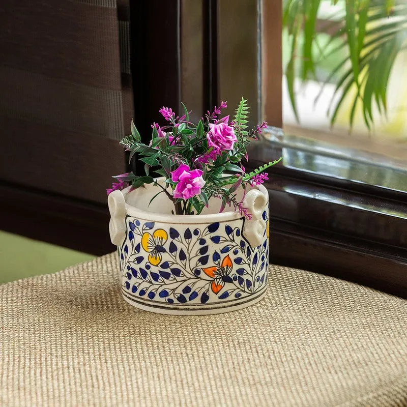 Bloom Vines Handpainted Planter media 2