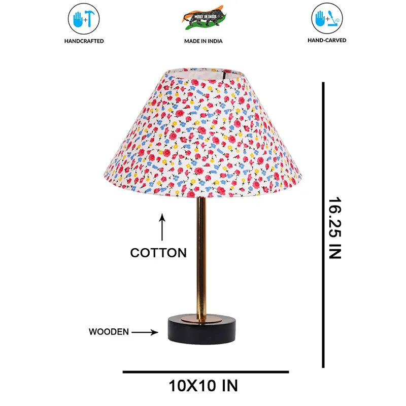 Fleura Conical Rodin Wooden Table Lamp - Multicolor media 7