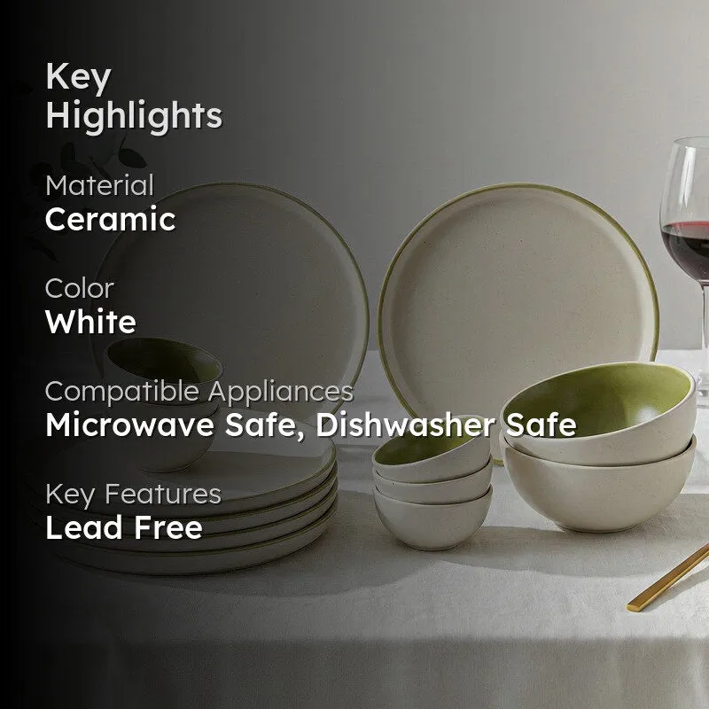 Aarunya Ceramic Dinner Set - 14 Piece Set media 2
