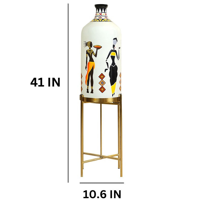 Brio Stand Hand Painted Metal & Glass Floor Lamp media 5