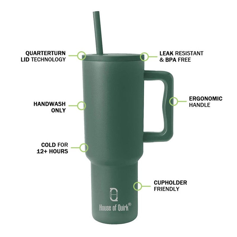 Hydra Boost Stainless Steel Tumbler (1200 ML) - Dark Green image 3