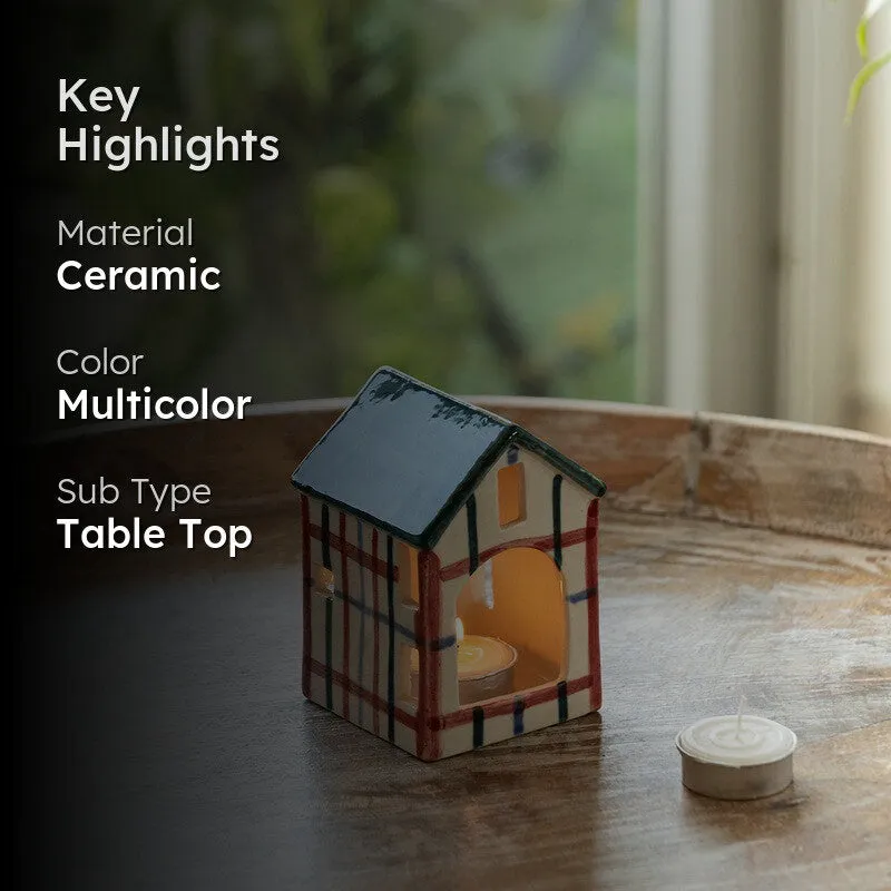 Aura Living Handpainted Tealight Holder media 2