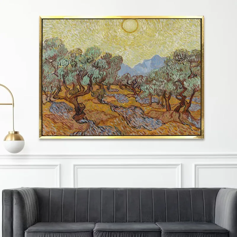 Golden Grove Canvas Wall Painting With Frame media 5