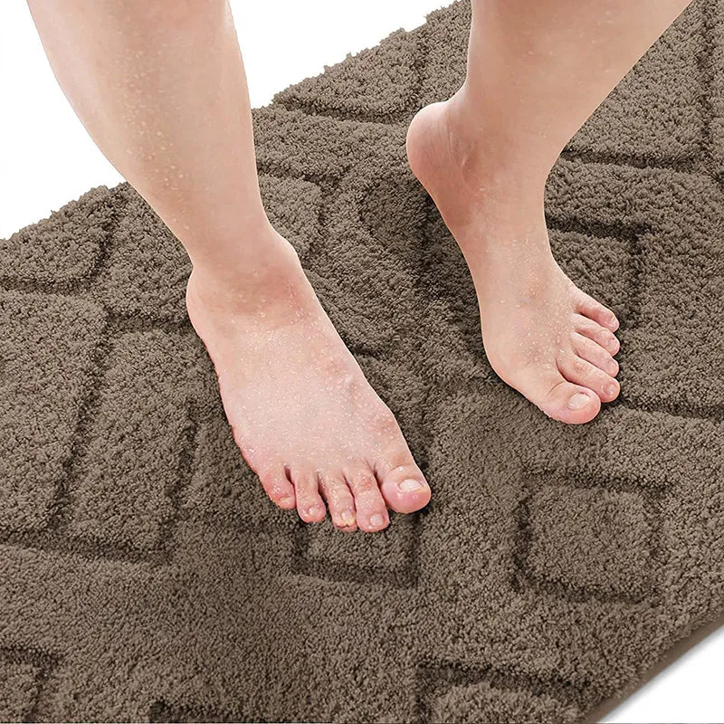 Zella Anti Skid Bath Mat (Brown) - Set Of Four media 4