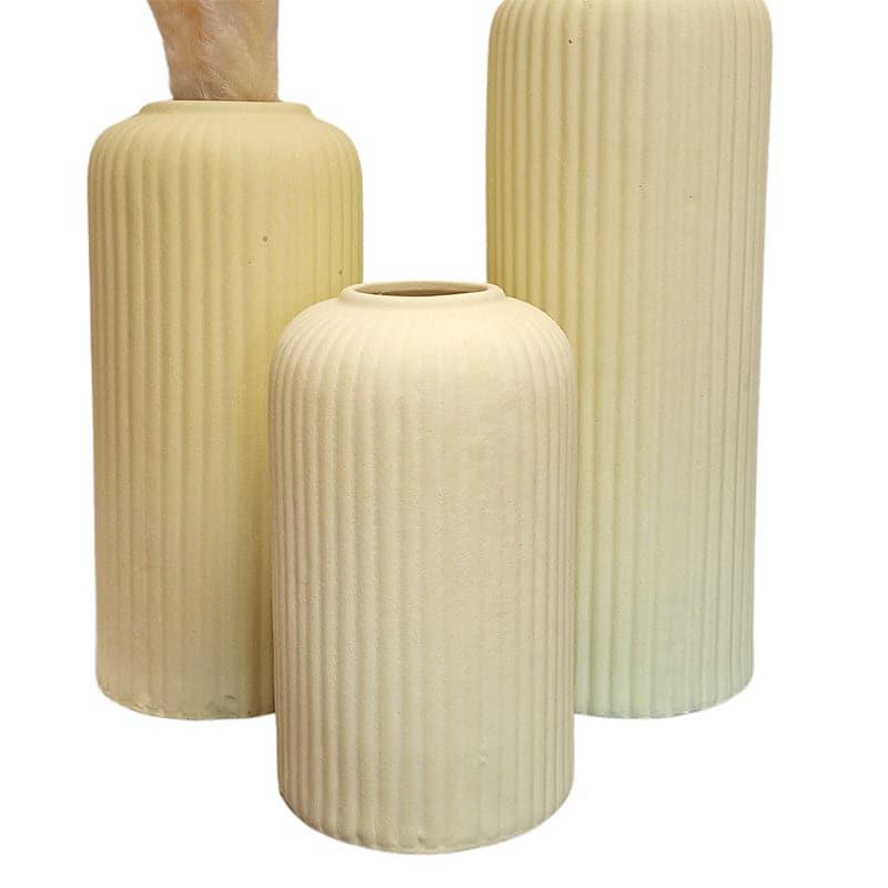 Pasha Ceramic Vase (Yellow) - Set Of Three media 4