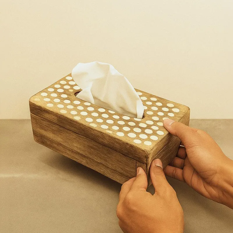 Rustic Wooden Tissue Holder media 7