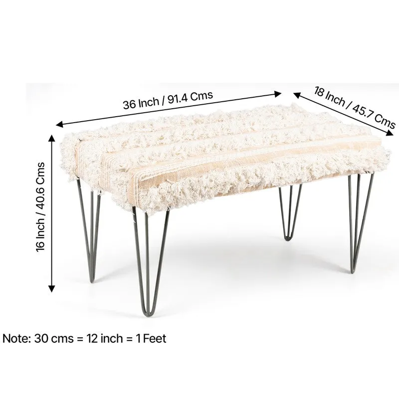 Eryx Sheesham Wooden Bench - Beige media 10