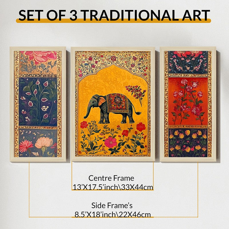 Colors of Culture Synthetic Fibre Wall Art - Set of Three media 10
