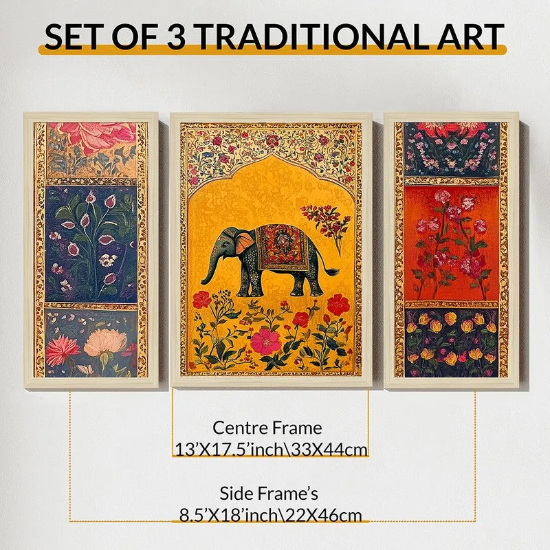 Colors of Culture Synthetic Fibre Wall Art - Set of Three media 10