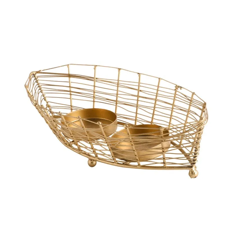 Golden Nouka Tealight Candle Holder media 5