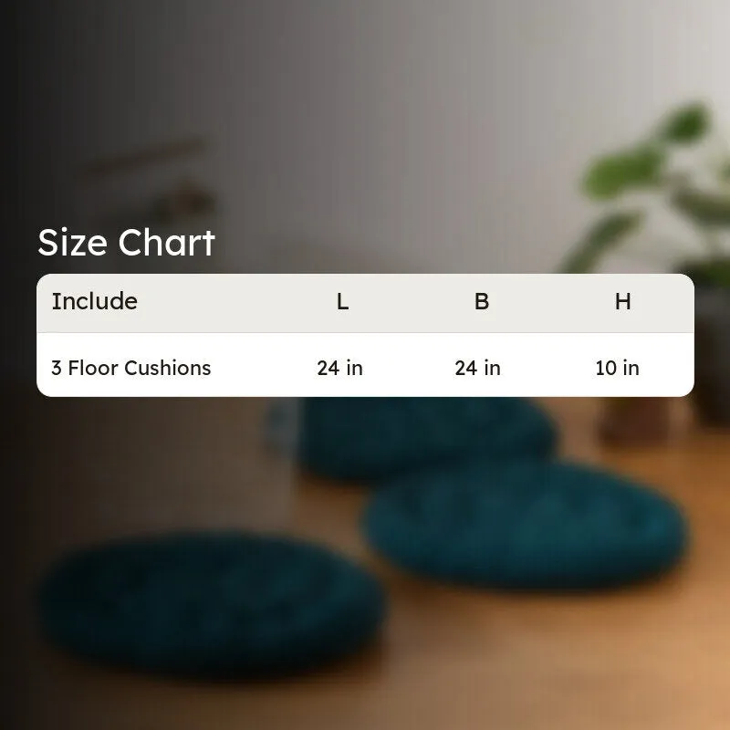 Gloria Floor Cushion (Botanical Green) - Set Of Three media 9