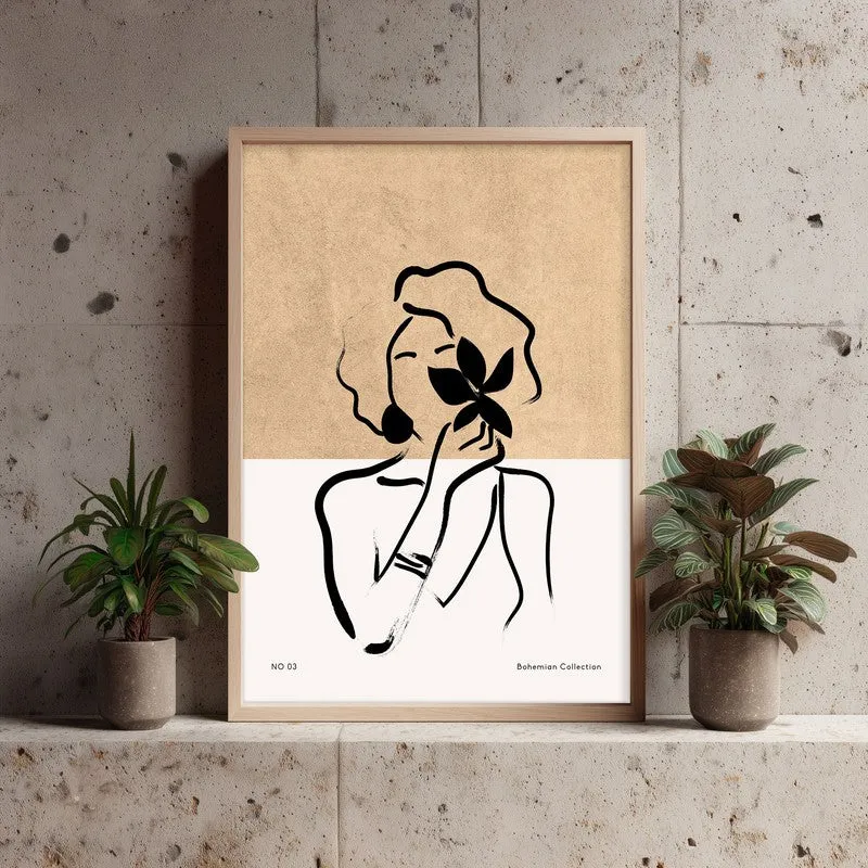 Mystique Archival Canvas Wall Art - Natural Brown Frame media 4