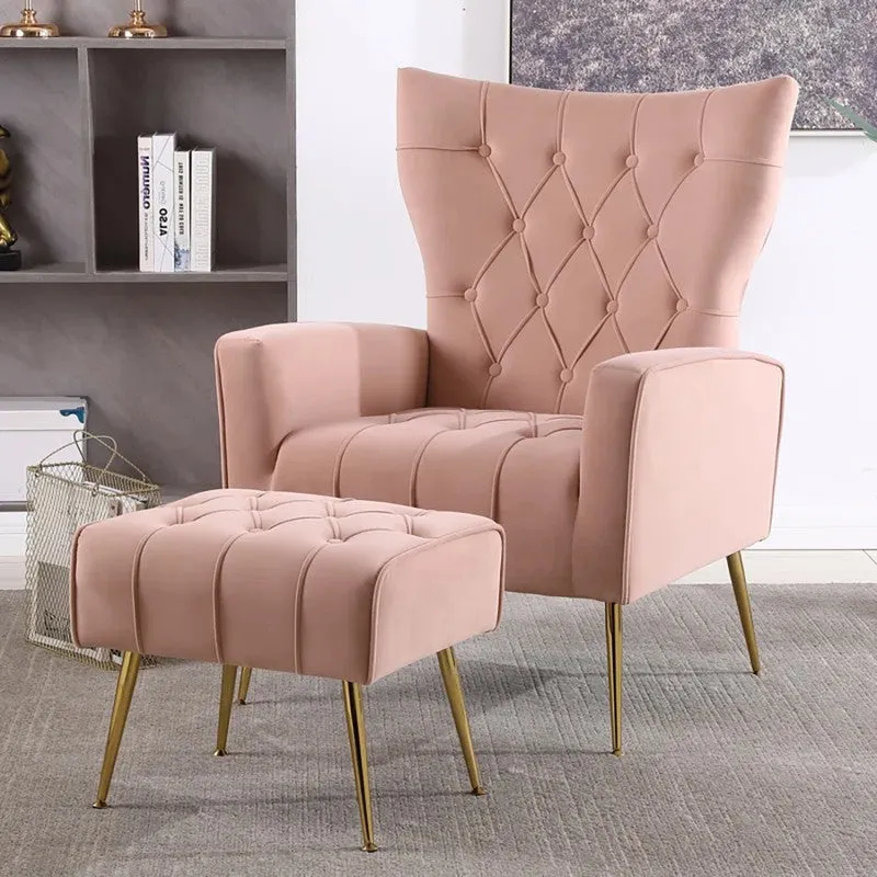 Simplex Neem Wood Lounge Chair (Pink) - Two Piece Set media 3
