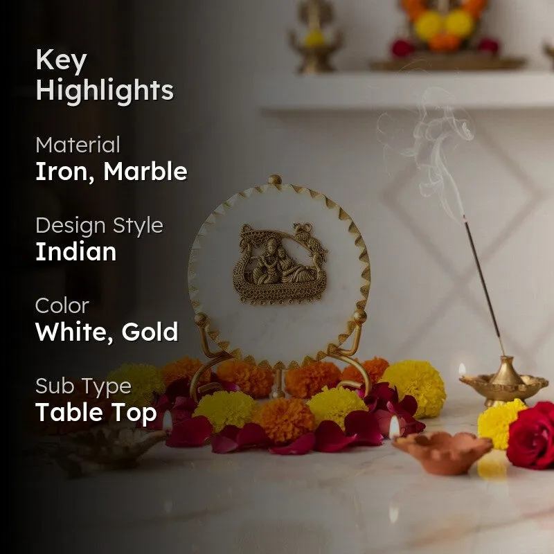 Krishna Prem Marble Showpiece With Stand media 2