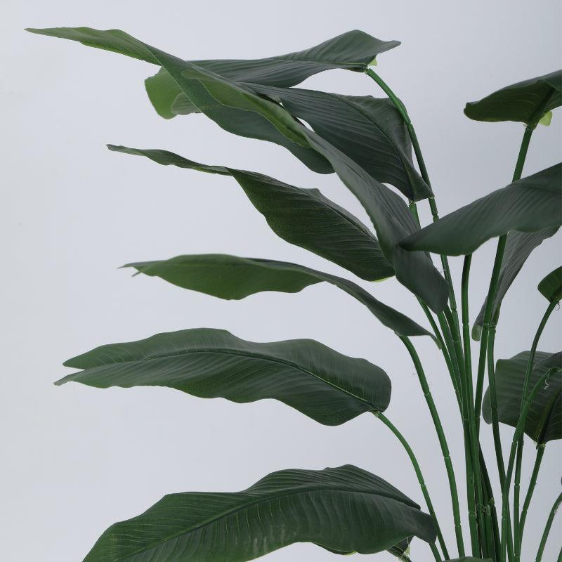 Faux Green Palm Plant With Black Plastic Pot - 2.62 ft media 5