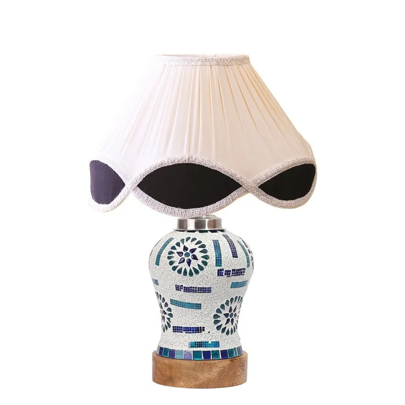 Sonara Arc Pleated Wooden Table Lamp - Multicolor media 5