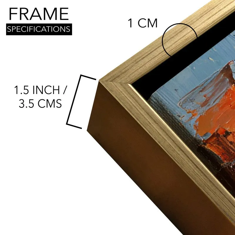 Golden Sand Canvas Wall Painting With Frame media 6