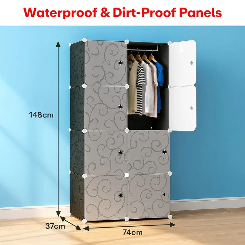 Rioware StackCraft Home Storage Wardrobe Racks - Grey media 10