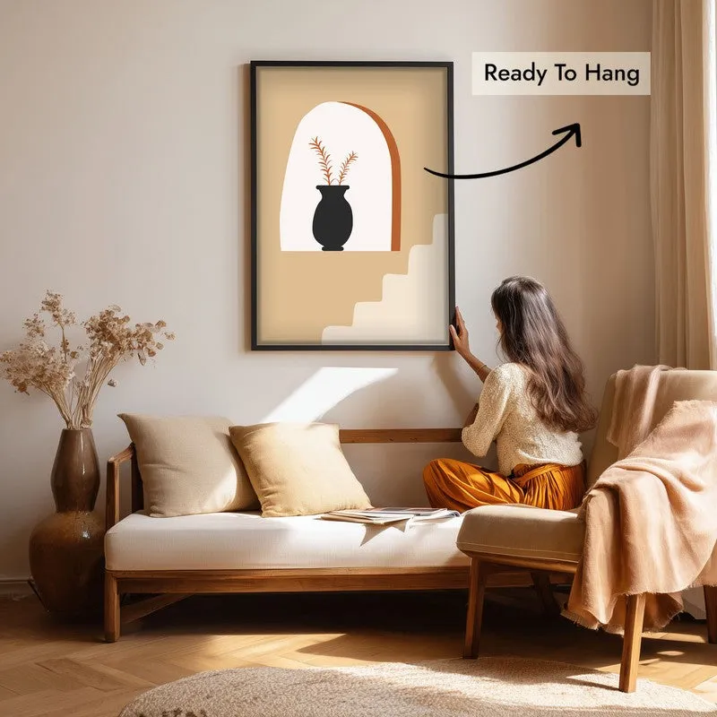 Sunlit Alcove Canvas Wall Painting With Black Frame media 7