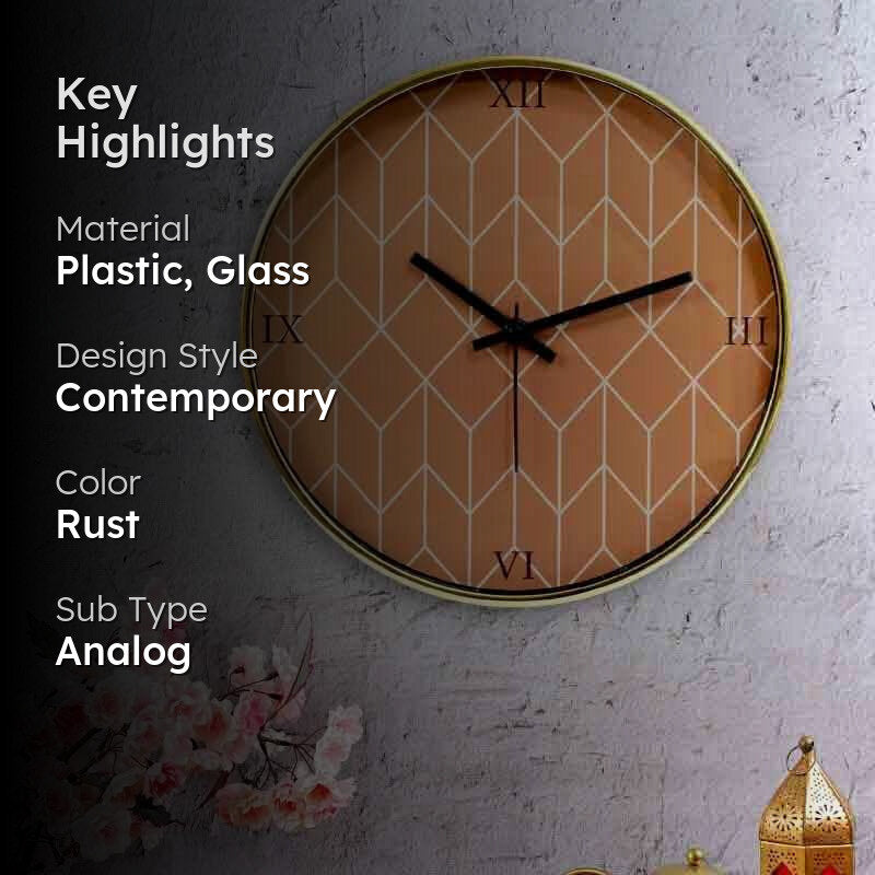 Geometric Pattern Wall Clock media 2