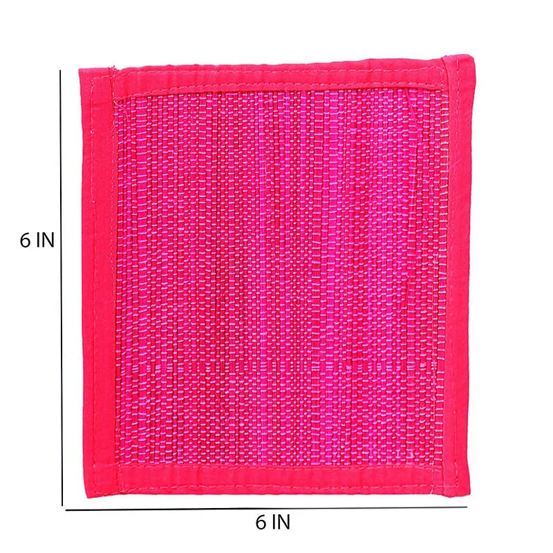 Woodland Nest Bamboo Coaster (Pink) - Set Of Four media 5