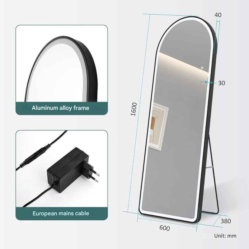 Lumina Arch Floor Mirror - Black media 10