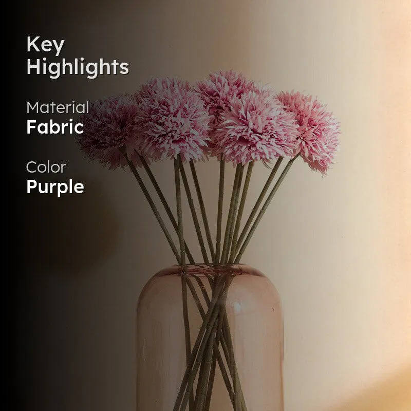 Artificial Realistic Chrysanthemum Flower Stick (Lavender) - Set Of Six media 2