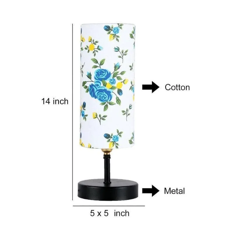 Floral Waves Fabric Table Lamp - Multicolor media 6