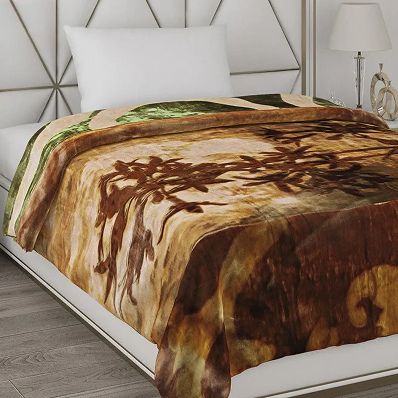 Monte Carlo Autumn Whisper Blanket (Brown) - 1000 GSM media 4