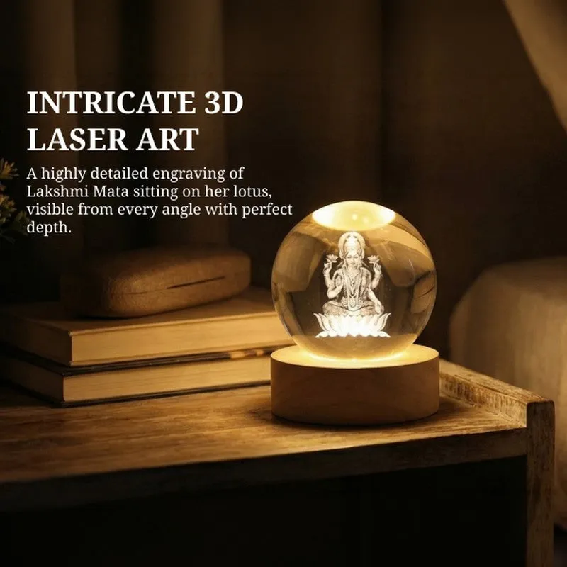 Mahalakshmi Aura Glass Ball Table Lamp media 5